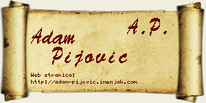 Adam Pijović vizit kartica